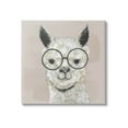 thumbnail image 1 of Stupell Industries Happy Alpaca Glasses Portrait Graphic Art Gallery Wrapped Canvas Print Wall Art, Design by Tava Studios, 1 of 7