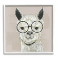 thumbnail image 1 of Stupell Industries Happy Alpaca Glasses Portrait Graphic Art White Framed Art Print Wall Art, Design by Tava Studios, 1 of 7