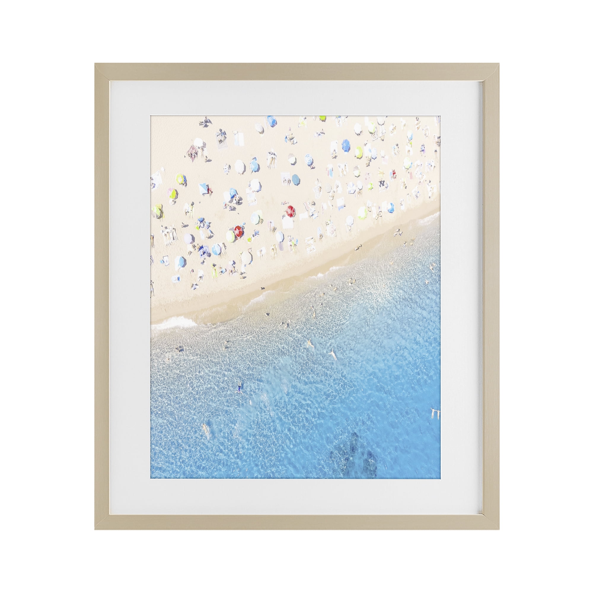Stupell Industries Happy Beach in Summer Birch Framed Print Under Glass, design by Leah Straatsma