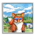 thumbnail image 1 of Stupell Industries Happy Camper Red Fox Fisherman Painting Gray Framed Art Print Wall Art, Design by Paul Brent, 1 of 7