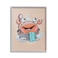 thumbnail image 1 of Stupell Industries Happy Crab Bathing Animals & Insects Painting Gray Framed Art Print Wall Art, 16 x 20, 1 of 9