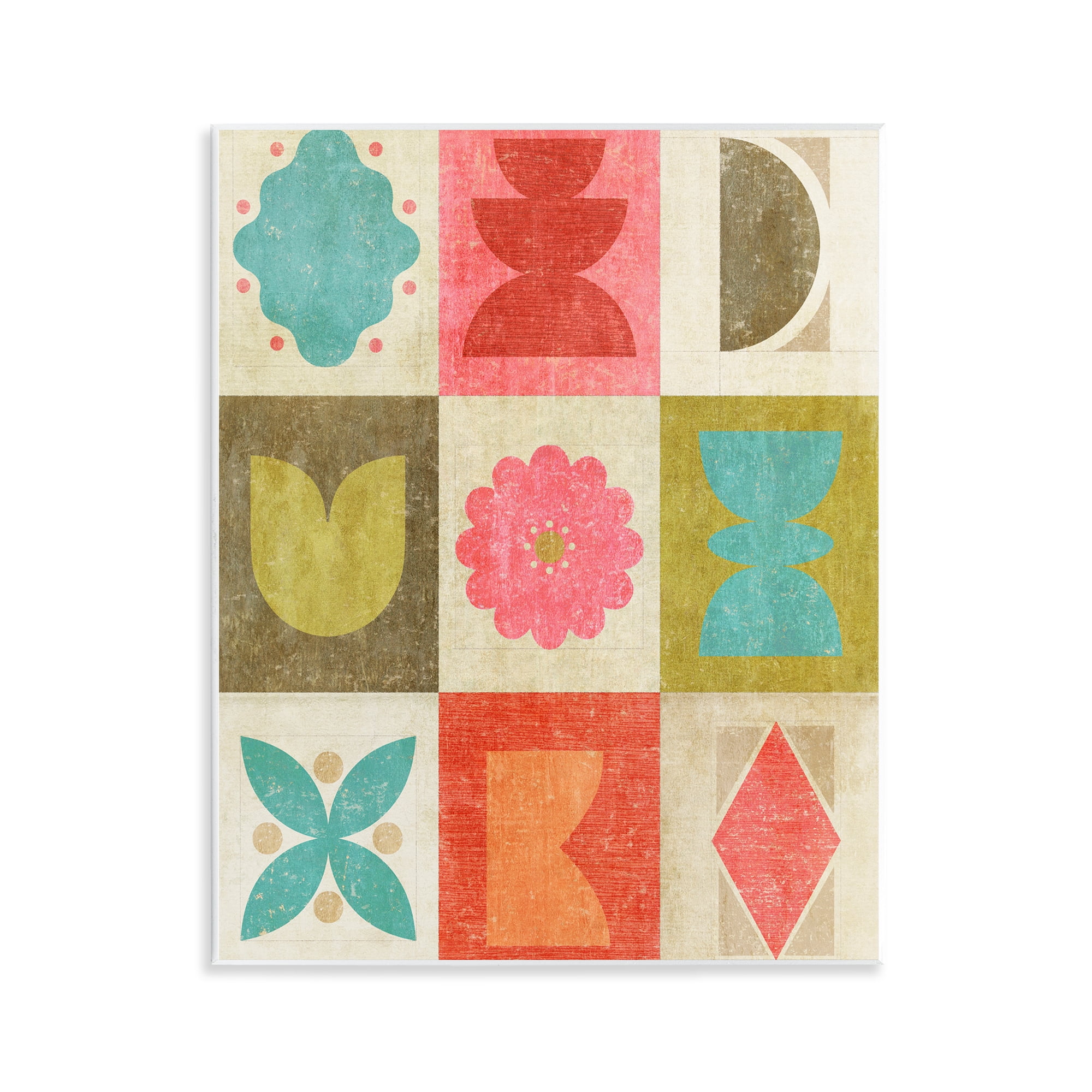 Stupell Industries Happy Dance Geometrics Wall Plaque Art, design by Suzanne Nicoll
