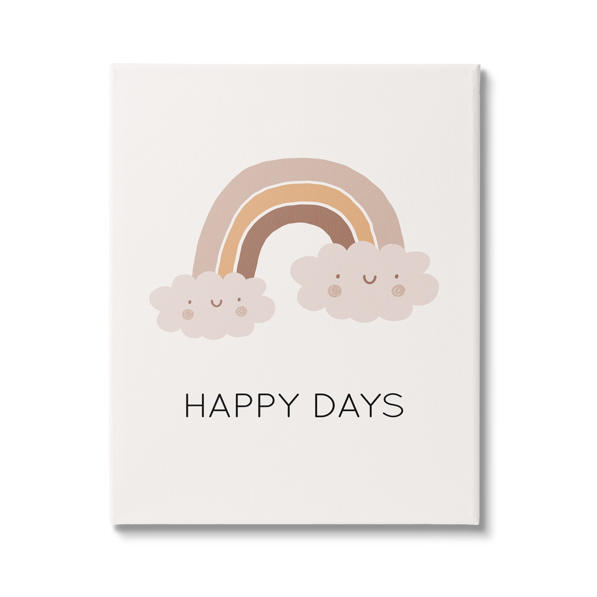 Stupell Industries Happy Days Rainbow Nature Painting Gallery Wrapped Canvas Print Wall Art, 24 x 30