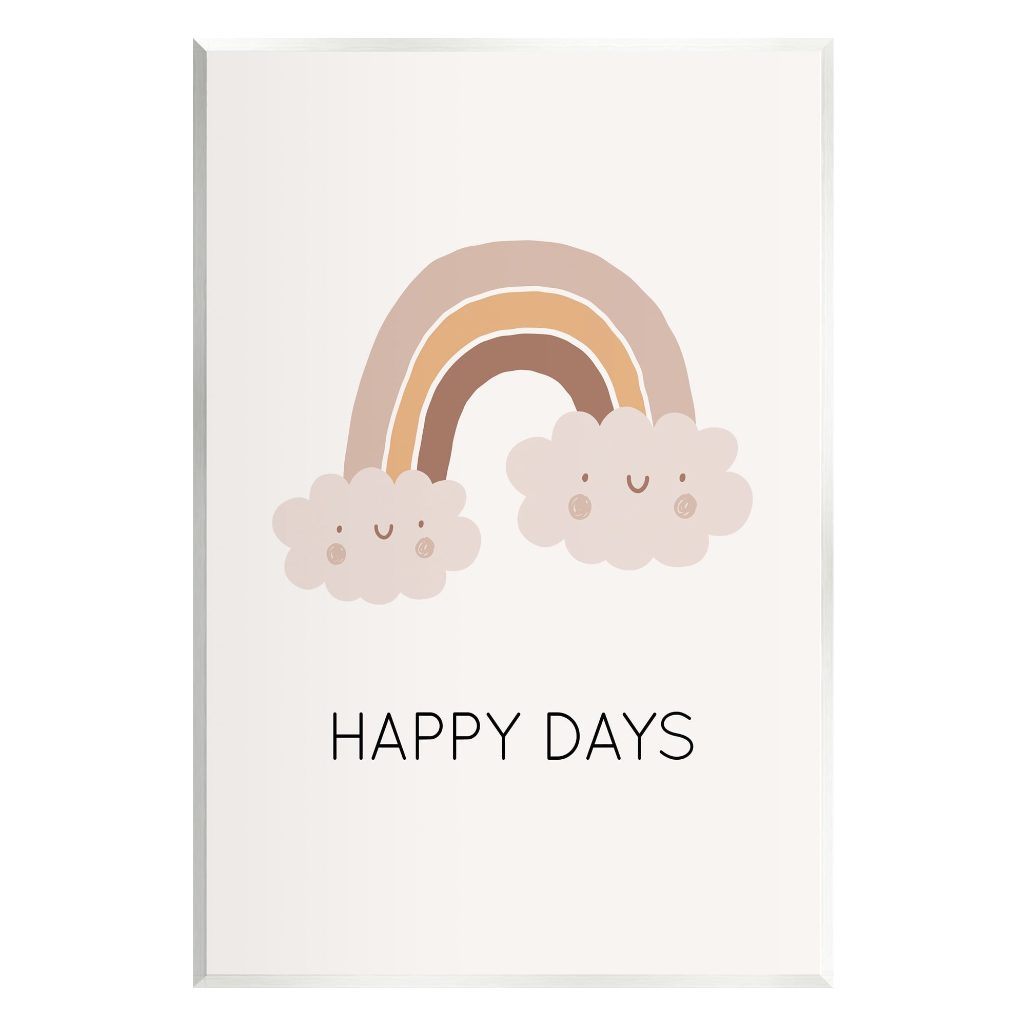 Stupell Industries Happy Days Rainbow Nature Painting Unframed Art Print Wall Art, 10 x 15