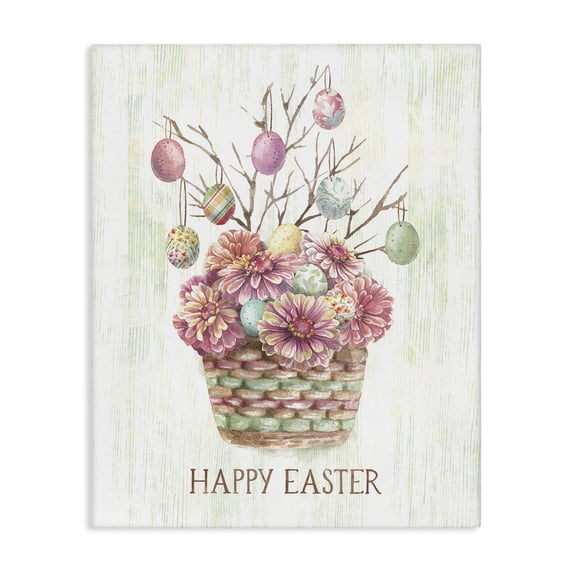 Happy Easter Bouquet Canvas Art, 24 x 30, By Courtney Morgenstern