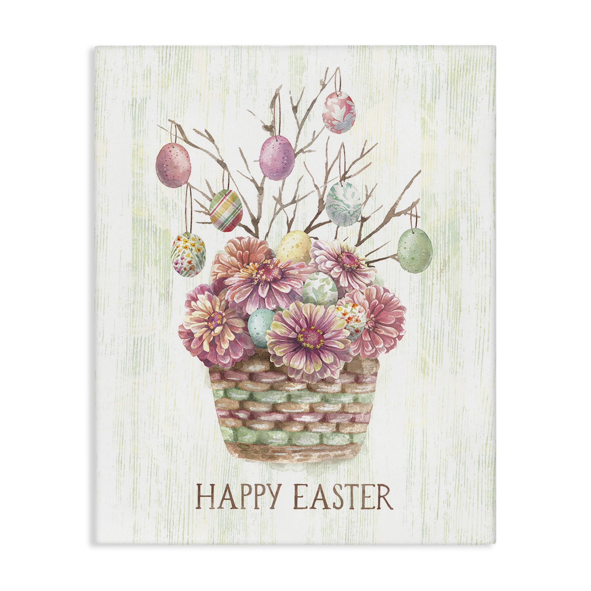 Happy Easter Bouquet Canvas Art, 36 x 48, By Courtney Morgenstern