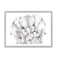thumbnail image 1 of Stupell Industries Happy Elephant Family Blue Heart Pop Baby Animals Modern Drawing Gray Framed Art Print Wall Art, 24 x 30, Design by Studio Q, 1 of 7