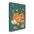 thumbnail image 1 of Stupell Industries Happy Fall Greeting Plump Orange Pumpkin Festive Moths, 24 x 30, Designed by Laura Watson, 1 of 6