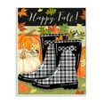 thumbnail image 1 of Stupell Industries Happy Fall Phrase Black Rainboots and Pumpkins Landscape Painting Wall Plaque Art Print Wall Art, 13 x 19, 1 of 6
