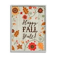 thumbnail image 1 of Stupell Industries Happy Fall Y'all Phrase Autumn County Border Landscape Painting Gray Framed Art Print Wall Art, 11 x 14, 1 of 7