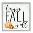 thumbnail image 1 of Stupell Industries Happy Fall Y'all Phrase Orange Farm Pumpkin Gourd, 17 x 17, Design by Lettered and Lined, 1 of 7