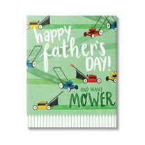 Stupell Industries Happy Father's Day Lawn Mowers Holiday Painting Gallery Wrapped Canvas Print Wall Art