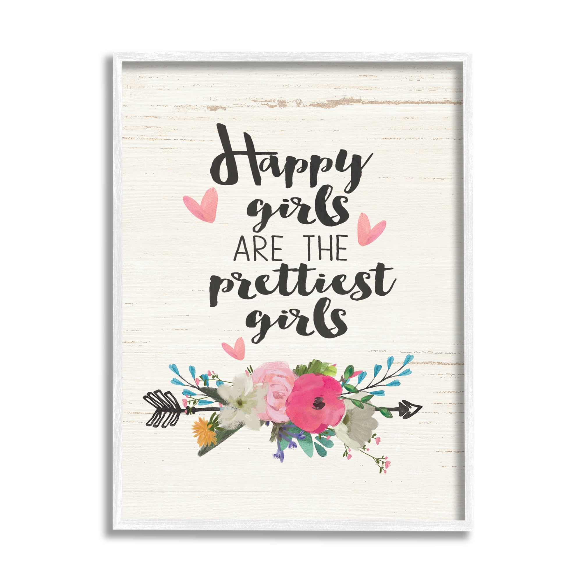 Stupell Industries Happy Girls Prettiest, 24 x 30,Design by Jo Moulton