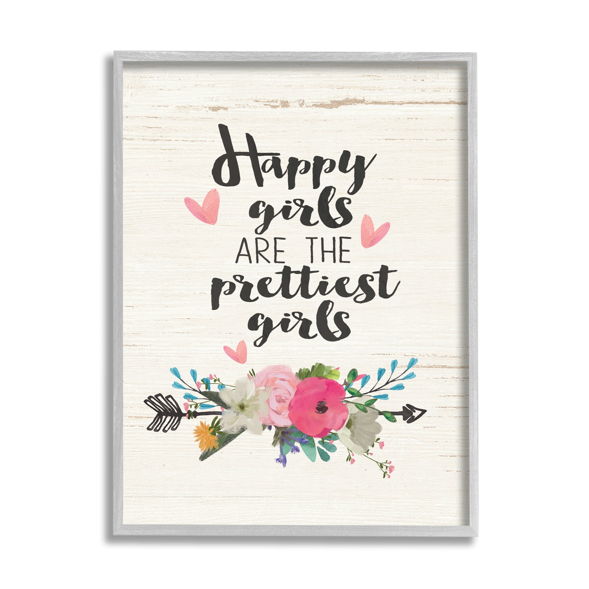 Stupell Industries Happy Girls Prettiest, 24 x 30,Design by Jo Moulton