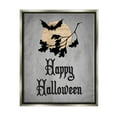 thumbnail image 1 of Stupell Industries Happy Halloween Bats Holiday Painting Gray Floater Framed Canvas Art Print Wall Art, 25 x 31, 1 of 10