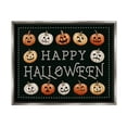 thumbnail image 1 of Stupell Industries Happy Halloween Jack-o-Lanterns Graphic Art Luster Gray Floating Framed Canvas Print Wall Art, Design by Elizabeth Tyndall, 1 of 6