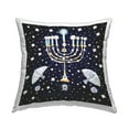 thumbnail image 1 of Stupell Industries Happy Hanukkah Starry Pattern Menorah Printed Throw Pillow Design by Susse Linton, 1 of 6