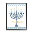 thumbnail image 1 of Stupell Industries Happy Hanukkah Winter Holiday Festive Menorah Black Framed Design by Melissa Hyatt LLC, 1 of 5