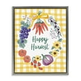 thumbnail image 1 of Stupell Industries Happy Harvest Kitchen Food & Beverage Painting Gray Floater Framed Canvas Art Print Wall Art, 25 x 31, 1 of 10