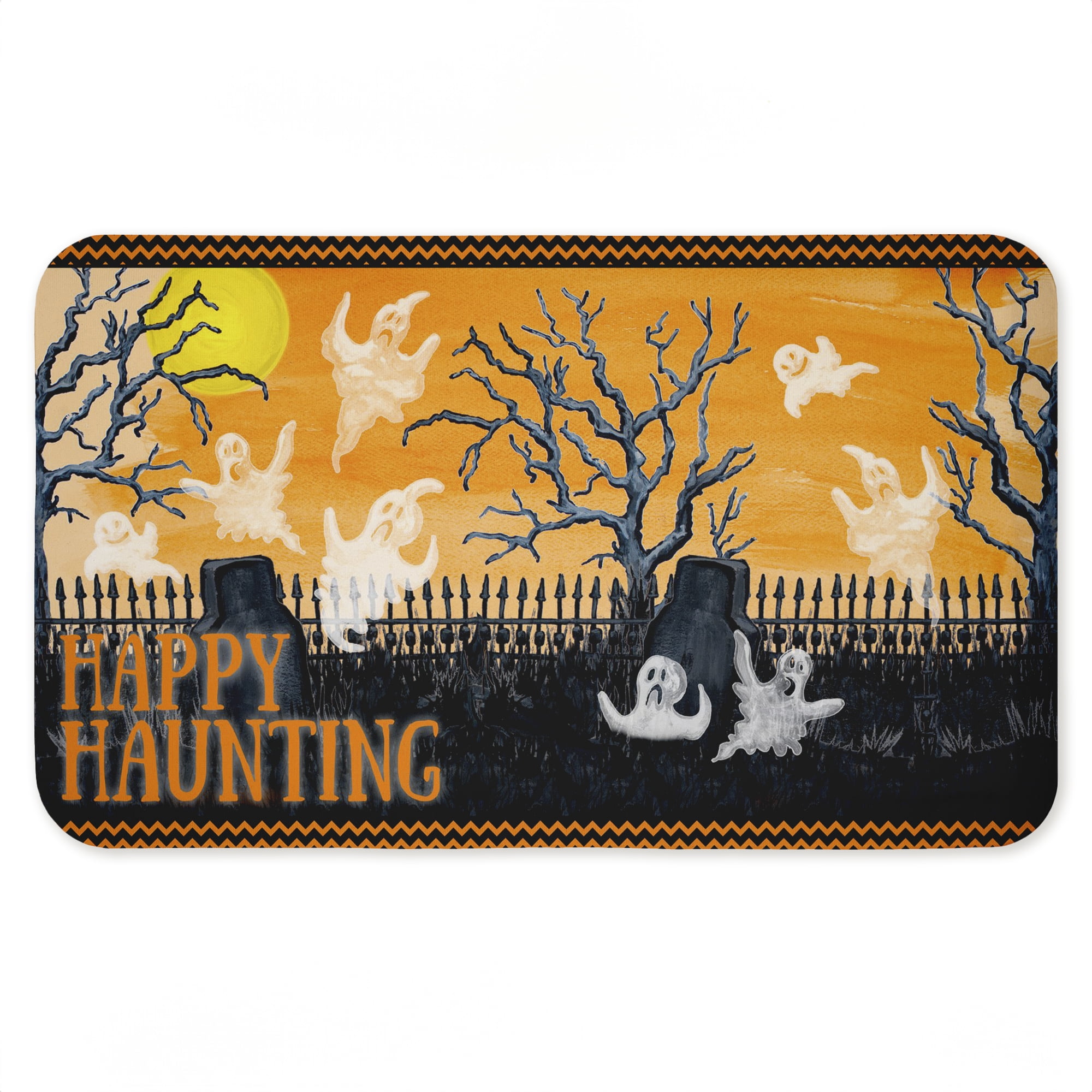 Stupell Industries Happy Haunting Graveyard Printed Anti-Fatigue Floor Mat, design by Gina Ritter