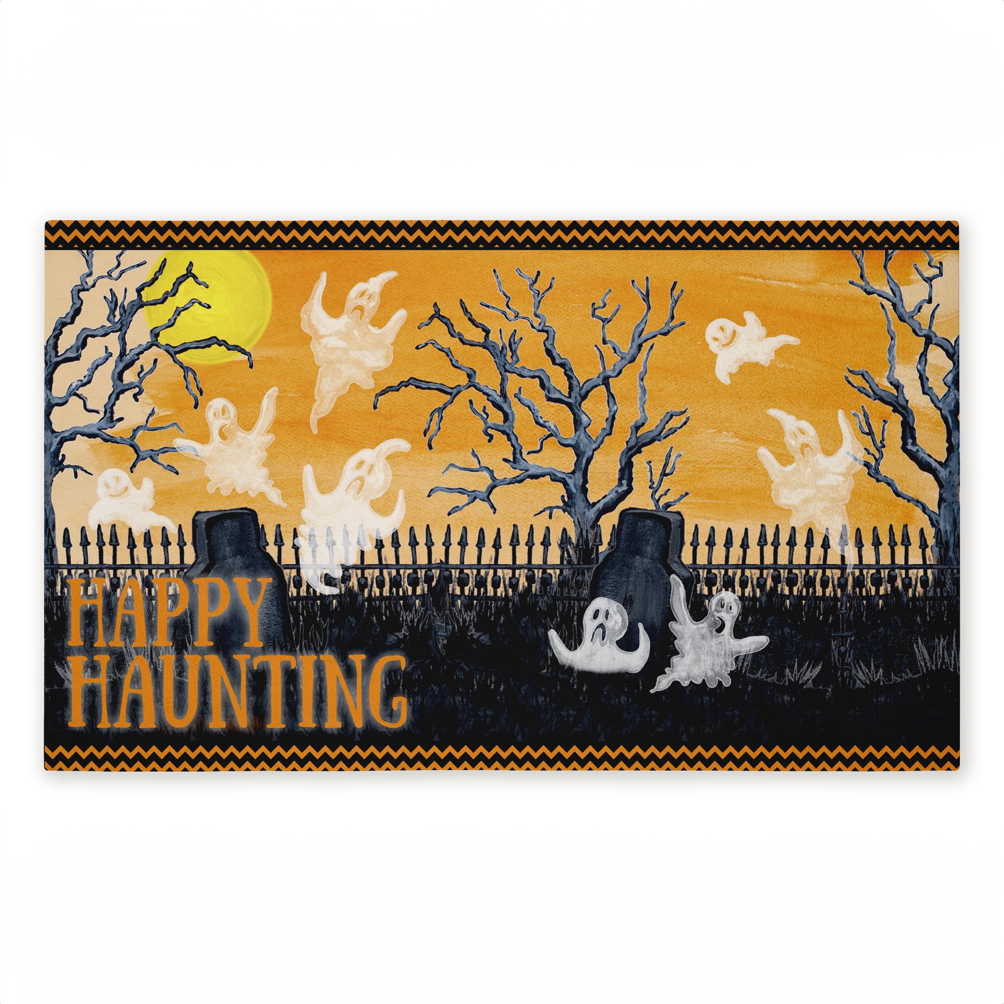 Stupell Industries Happy Haunting Graveyard Printed Outdoor Door Floor Mat, design by Gina Ritter