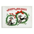 thumbnail image 1 of Stupell Industries Happy Holidays Saying Festive Toy Poodle Wreaths Animals & Insects Painting Unframed Art Print Wall Art, 13 x 19, 1 of 6