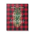 thumbnail image 1 of Stupell Industries Happy Holidays Tartan Sled Graphic Art Gallery Wrapped Canvas Print Wall Art, Design by Amanda McGee, 1 of 7