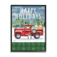 thumbnail image 1 of Stupell Industries Happy Holidays Truck Holiday Painting Black Framed Art Print Wall Art, 11 x 14, 1 of 9