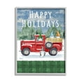 thumbnail image 1 of Stupell Industries Happy Holidays Truck Holiday Painting Gray Framed Art Print Wall Art, 11 x 14, 1 of 9