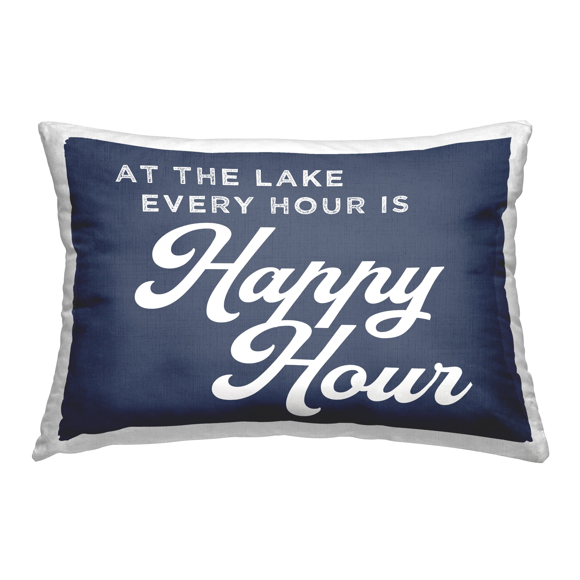 Stupell Industries Happy Hour at Lake Decorative Printed Throw Pillow, 14 x 20
