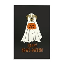 Stupell Industries Happy Howl-oween Ghost Dog Wall Plaque Art design by JJ Design House LLC, 15 x 10