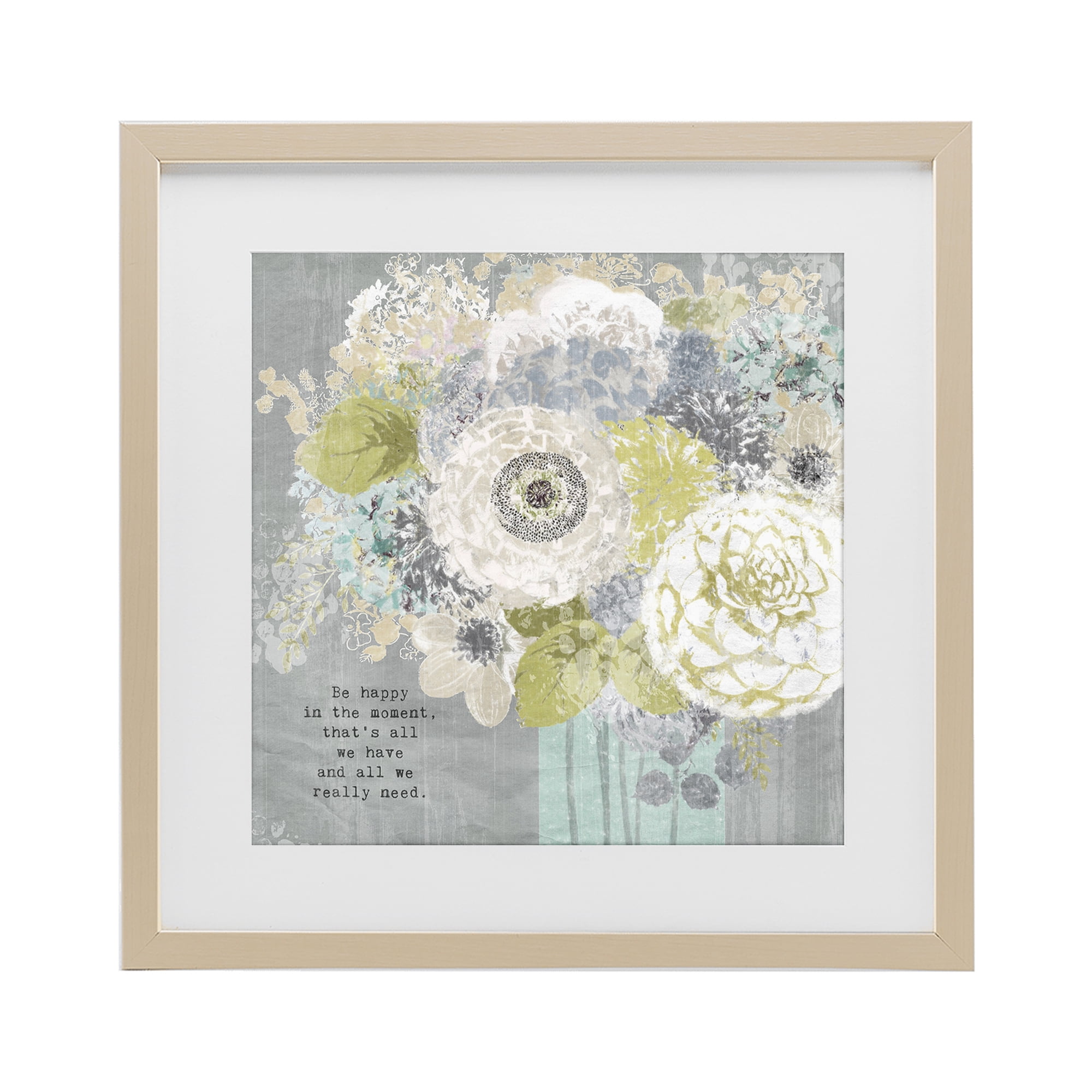 Stupell Industries Happy In The Moment Birch Framed Print Under Glass, design by Suzanne Nicoll