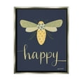 thumbnail image 1 of Stupell Industries Happy Patterned Insect Bug Calligraphy Graphic Art Luster Gray Floating Framed Canvas Print Wall Art, Design by Katie Doucette, 1 of 6