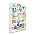 thumbnail image 1 of Stupell Industries Happy People Do Most for Others Phrase Whimsical Florals,16 x 20,Designed by June Erica Vess, 1 of 5