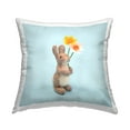 thumbnail image 1 of Stupell Industries Happy Rabbit Spring Daffodil Square Decorative Printed Throw Pillow, 18 x 18,, 1 of 4