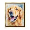 thumbnail image 1 of Stupell Industries Happy Retriever Portrait Animals & Insects Painting Gold Floater Framed Canvas Art Print Wall Art, 17 x 21, 1 of 10