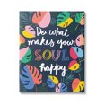 thumbnail image 1 of Stupell Industries Happy Soul Phrase Botanical & Floral Painting Gallery Wrapped Canvas Art Print Wall Art, 36 x 48, 1 of 8
