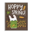 thumbnail image 1 of Stupell Industries Happy Spring Bunny & Carrots Animals Painting Gray Framed Art Print Wall Art, 11 x 14, 1 of 2