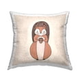 thumbnail image 1 of Stupell Industries Happy Squirrel & Acorn Polka Dot Pattern Design by Birgit Maria Kiennast Throw Pillow, 1 of 6
