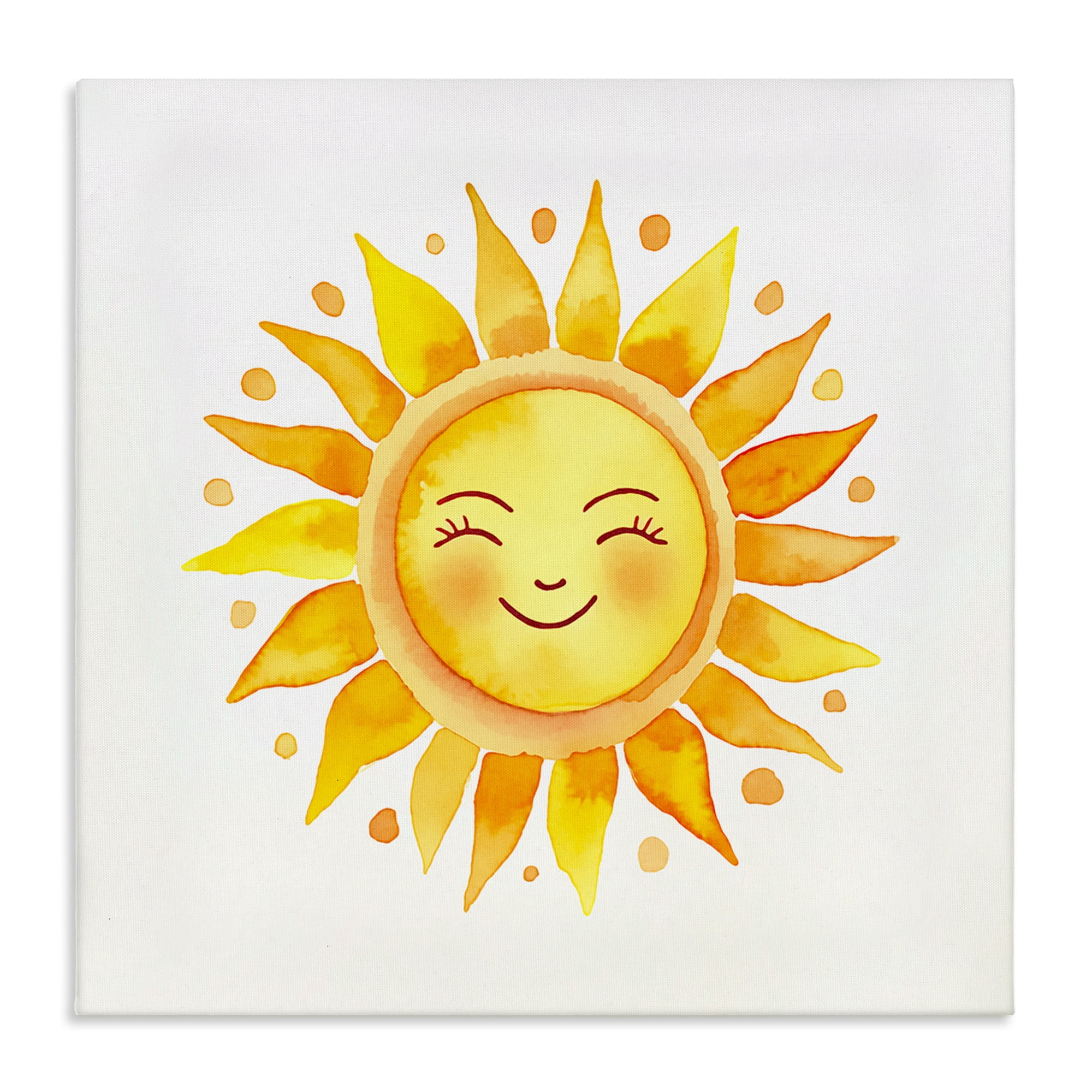 Stupell Industries Happy Sun Boho Rays Landscape & Nature Painting Wrapped Canvas Art Print Wall Art, 30 x 30