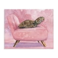 thumbnail image 1 of Stupell Industries Rustic Lodge Happy Turtle on Pink Chair Canvas Art, 40 x 30, by George Dyachenko, 1 of 8