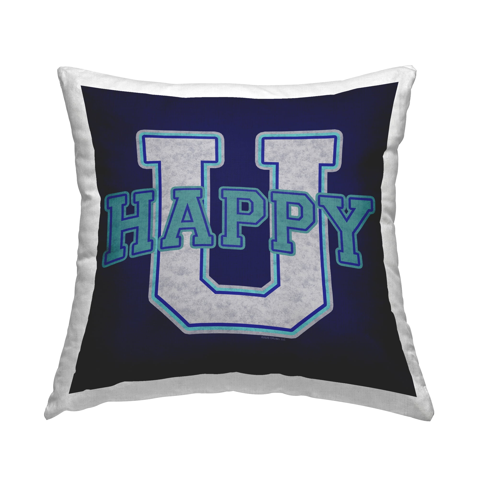 Stupell Industries Happy U Varsity Style Decorative Printed Throw Pillow Design by Higher Learning/Life Is High.