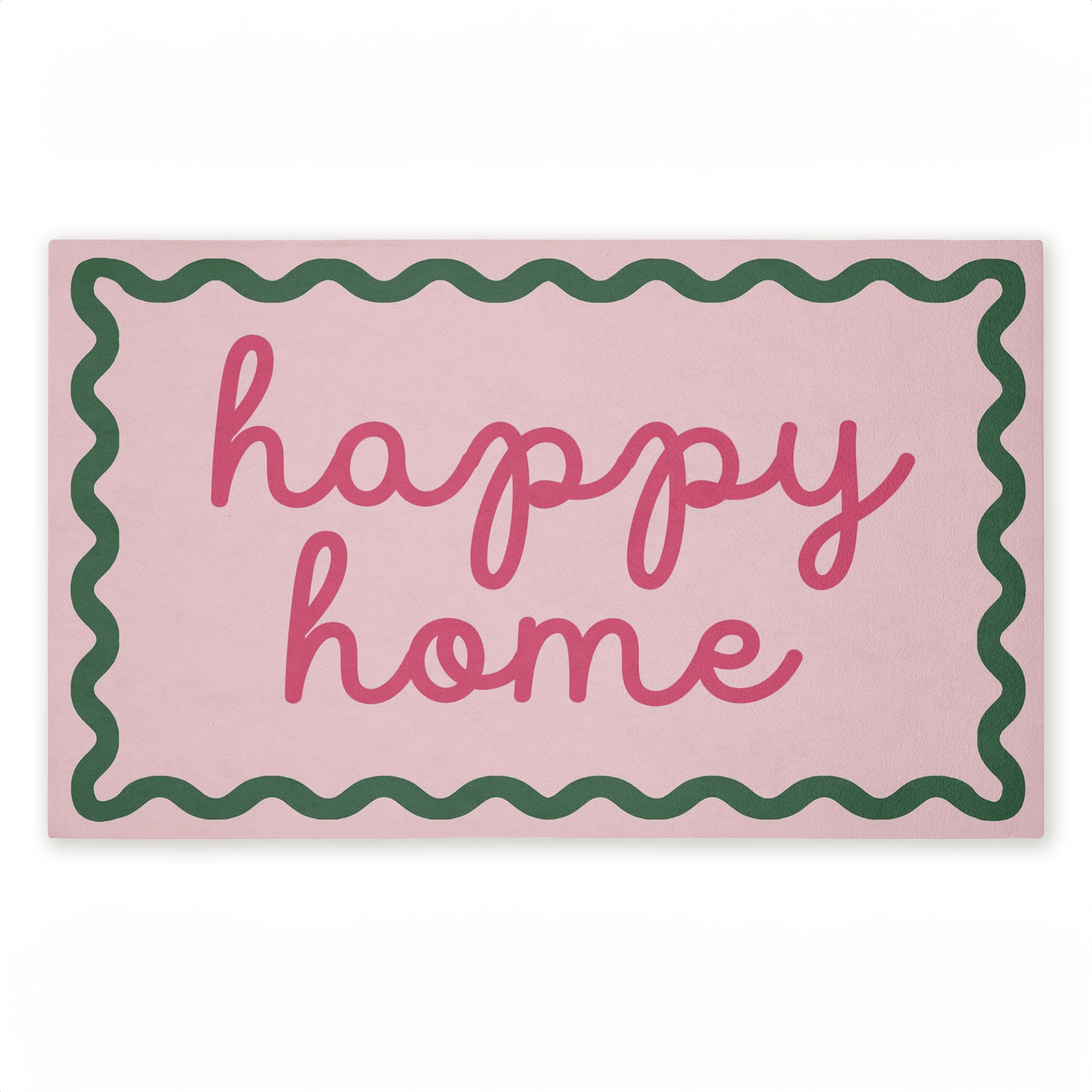 Stupell Industries Happy Welcome with Wavy Border Printed Outdoor Door Floor Mat, design by Lil' Rue