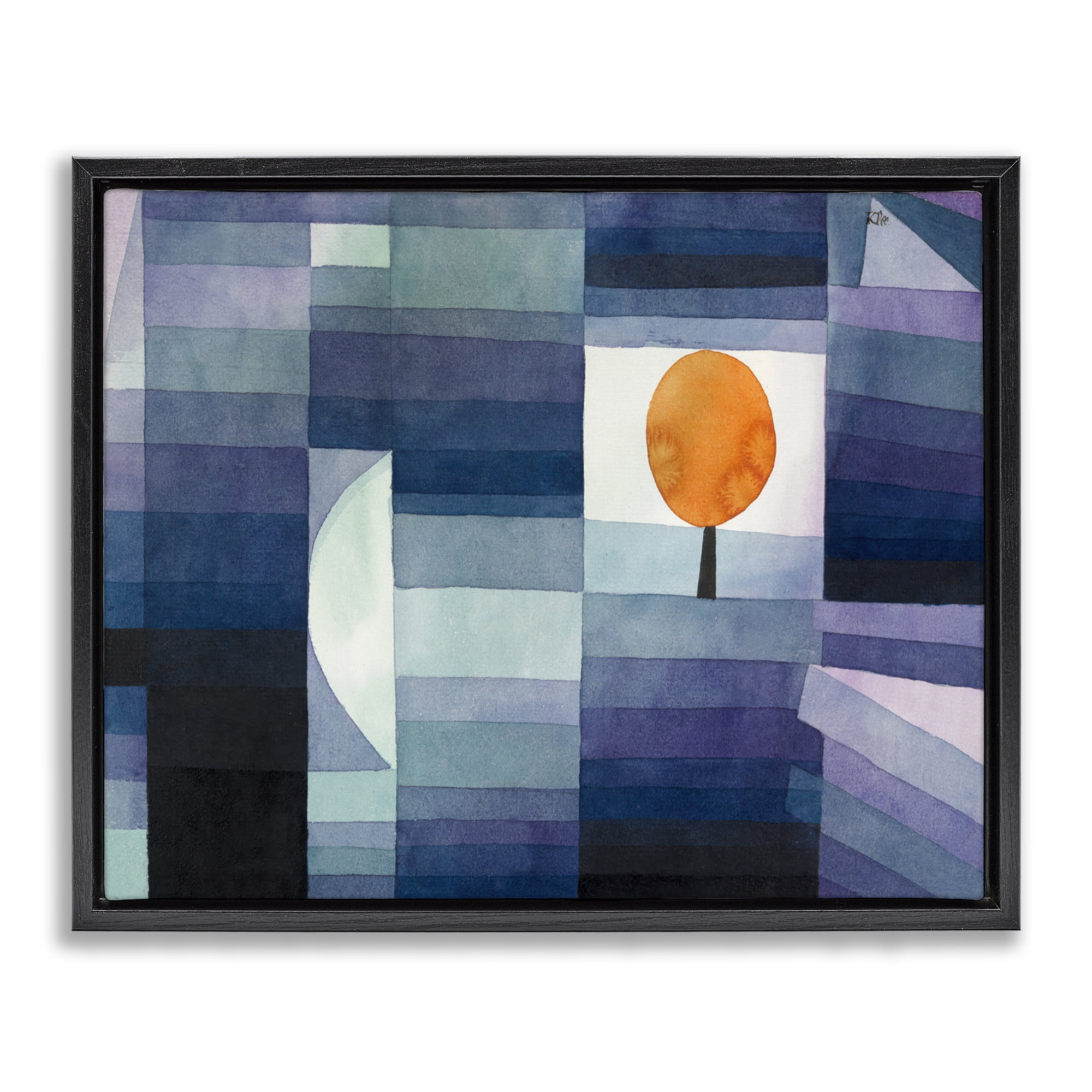 Stupell Industries Harbinger Of Autumn Classic Abstract Painting Black Floater Framed Canvas Art Print Wall Art, 21 x 17