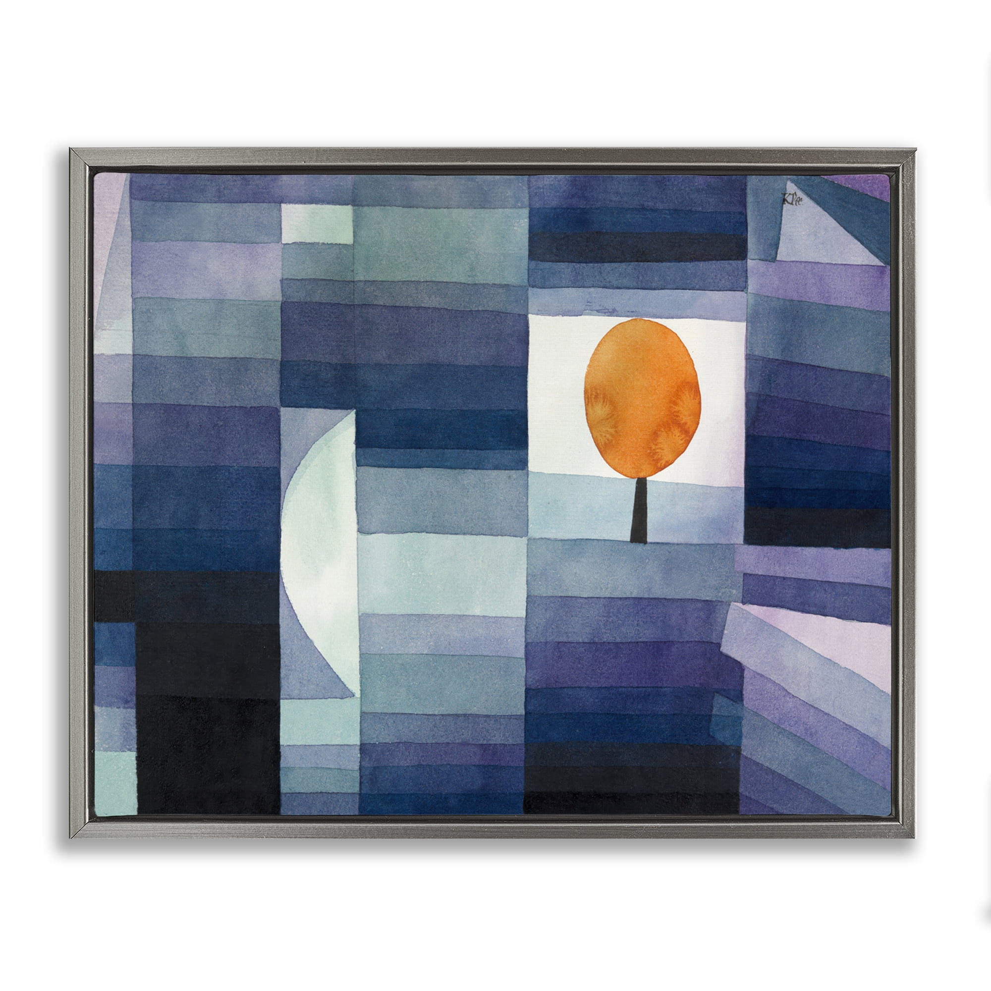 Stupell Industries Harbinger Of Autumn Classic Abstract Painting Gray Floater Framed Canvas Art Print Wall Art, 31 x 25