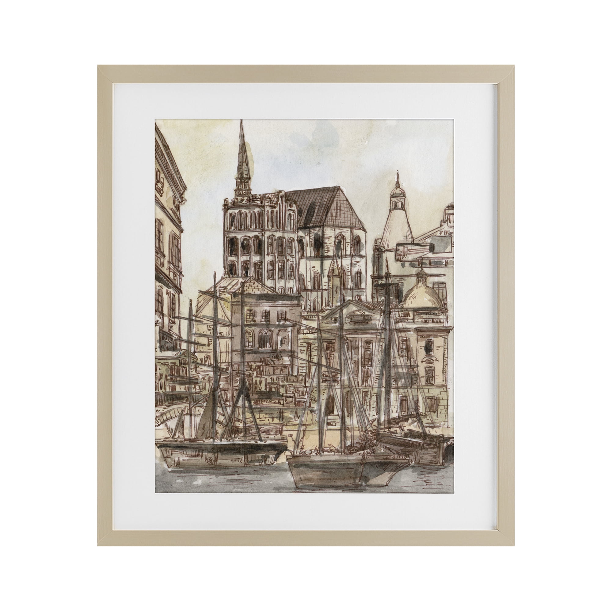 Stupell Industries Harbor of Salted Remnants Birch Framed Print Under Glass, design by Melissa Wang
