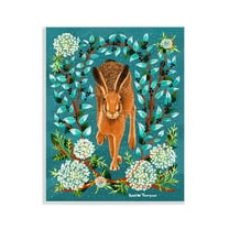 Stupell Industries Hare & Huckleberries Animals Painting Unframed Art Print Wall Art, 11 x 14