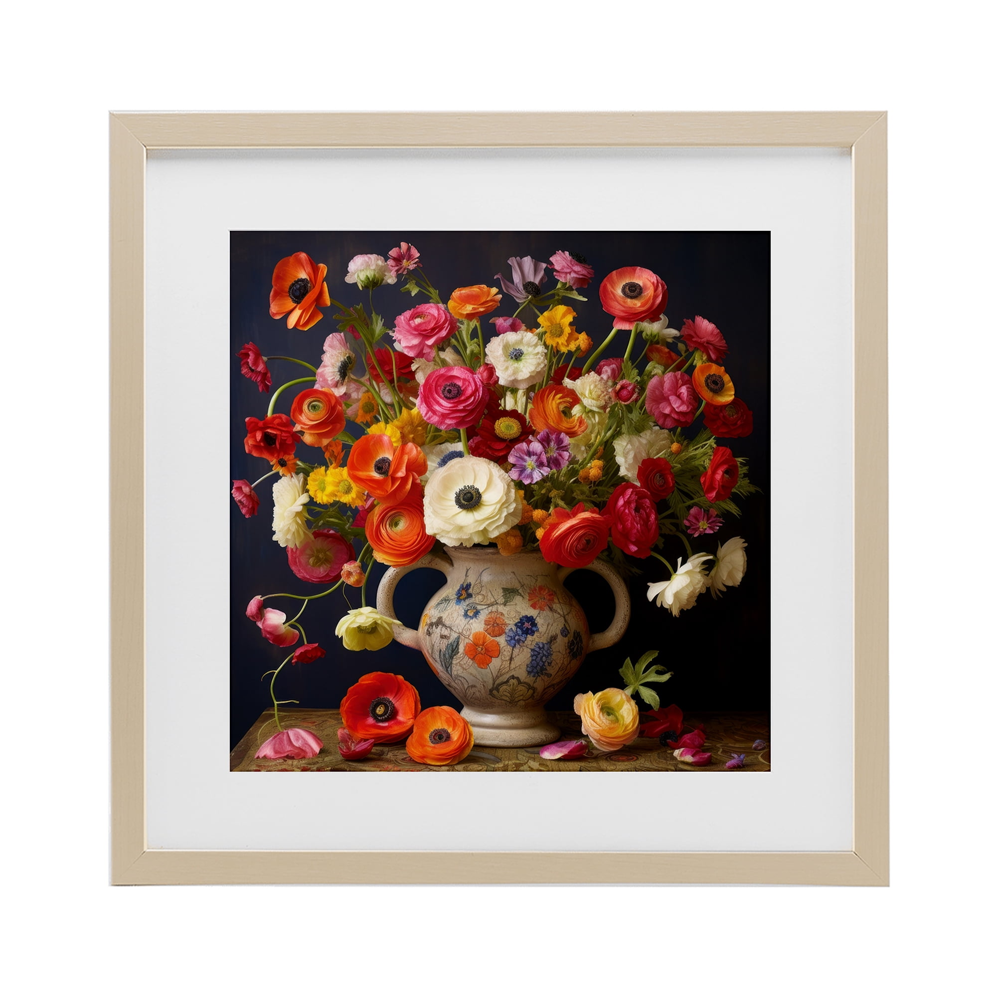 Stupell Industries Harmonious Bouquet Composition Birch Framed Print Under Glass, design by Lazar Studio