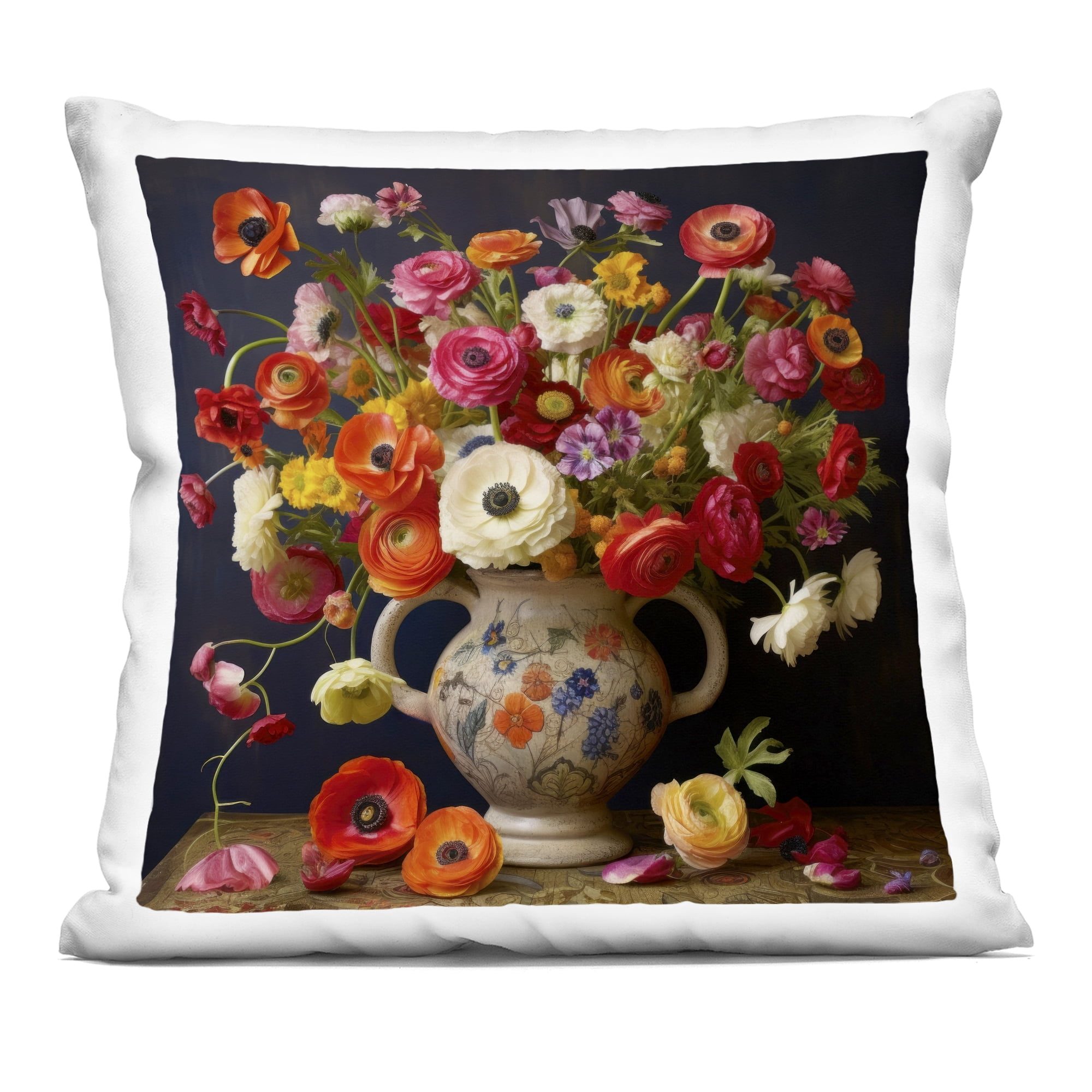 Stupell Industries Harmonious Bouquet Composition Decorative Printed Throw Pillow, design by Lazar Studio, 18 x 7 x 18
