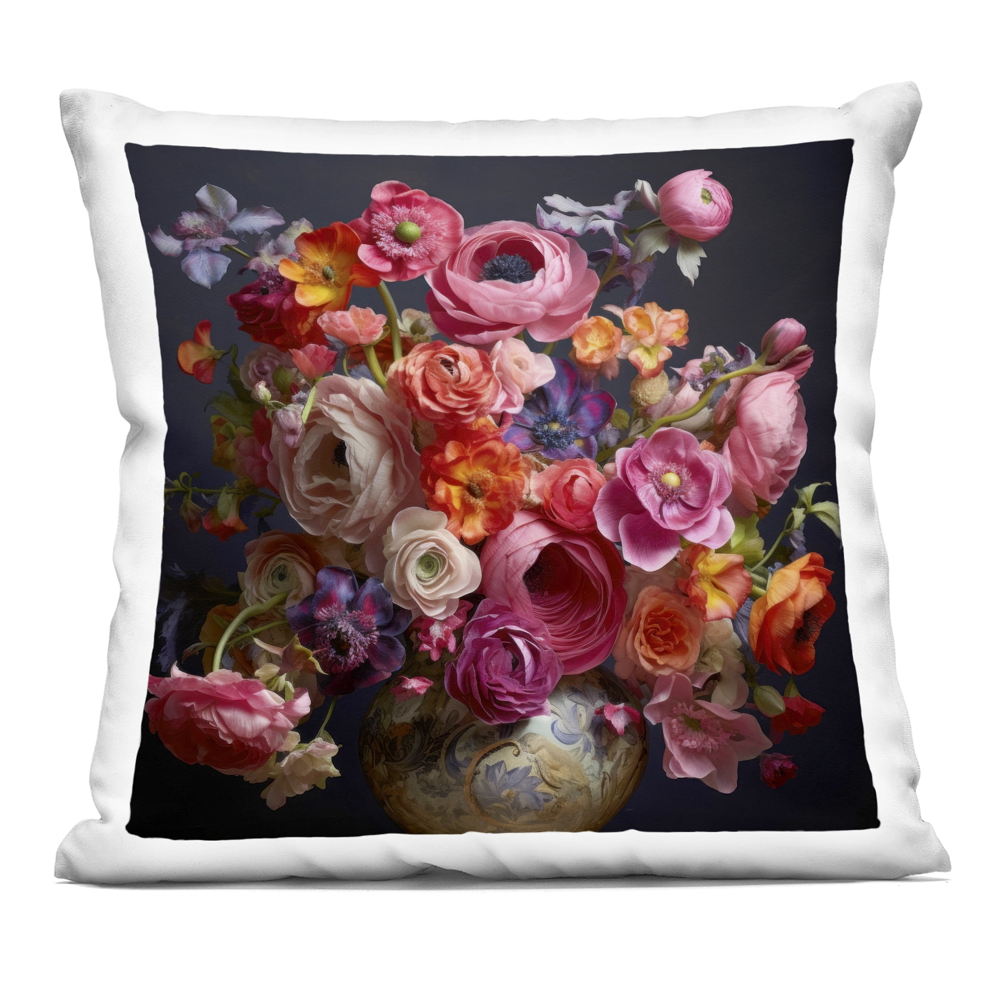 Stupell Industries Harmonious Composition of Florals Decorative Printed Throw Pillow, design by Lazar Studio, 18 x 7 x 18